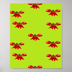 Weihnachtsband in hellgrün poster