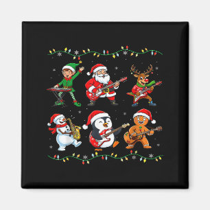 Weihnachtsband Santa Elf Rentier Gitarre Rock And Magnet