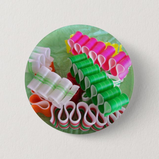 Weihnachtsband-Süßigkeits-Knopf Button (Vorderseite)