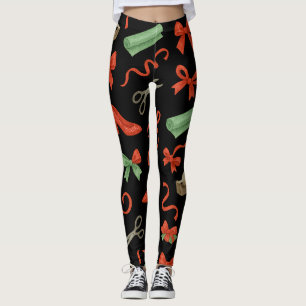 Weihnachtsband und rote Schuhe Leggings