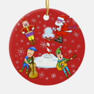 Weihnachtsband Weihnachtsdekoration für Musikalisc Keramik Ornament