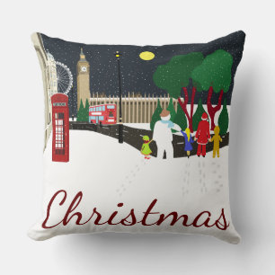 Weihnachtsbande in London Cushion Kissen