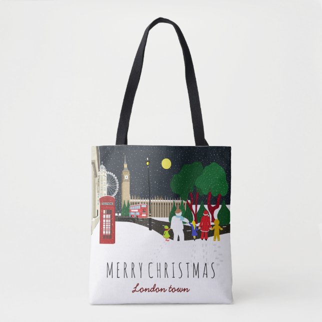 Weihnachtsbande in London Tote Bag Tasche (Vorderseite)