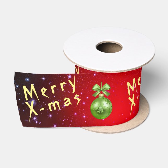 Weihnachtsbänder Satinband (Spule)