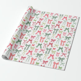 Weihnachtsbänder und -bänder grün und rot geschenkpapier