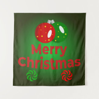 Weihnachtsbänder Wandteppich