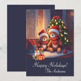 Weihnachtsbär 10, Happy Holidays, Weihnachtskarte Einladung