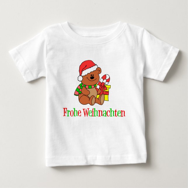 Weihnachtsbär Baby T-shirt (Vorderseite)
