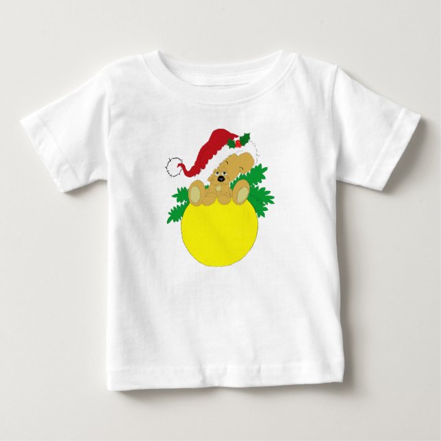 Weihnachtsbär Baby T-shirt (Vorderseite)