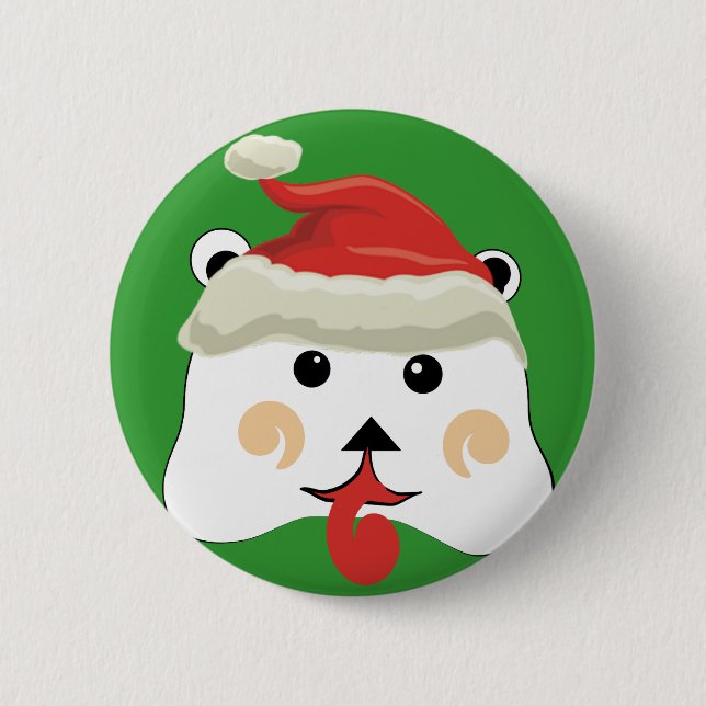 Weihnachtsbär Button (Vorderseite)
