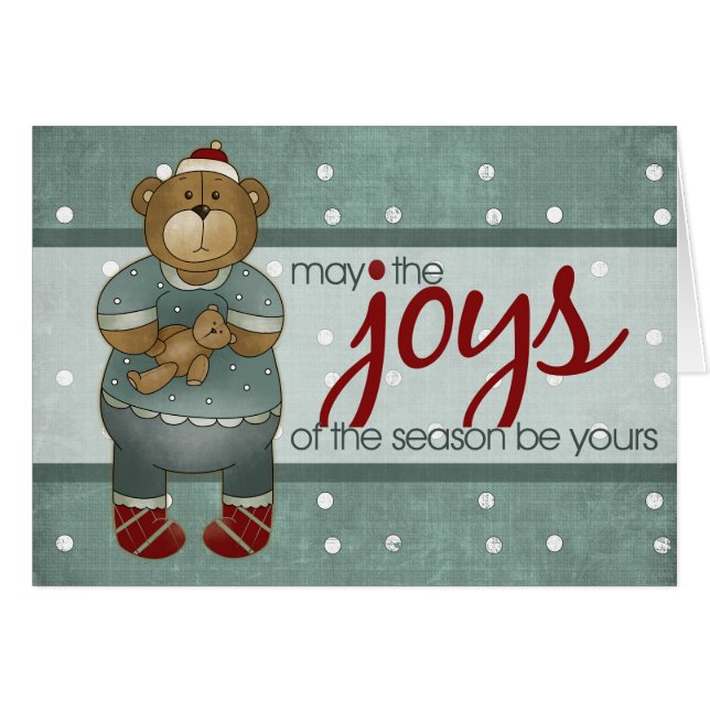 Weihnachtsbär Einladung (Vorderseite (Horizontal))