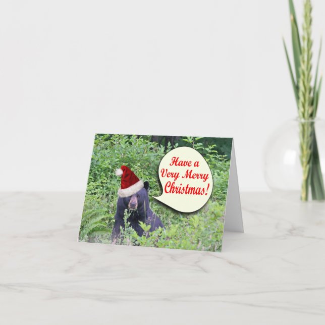 Weihnachtsbär Feiertagskarte (Vorderseite)