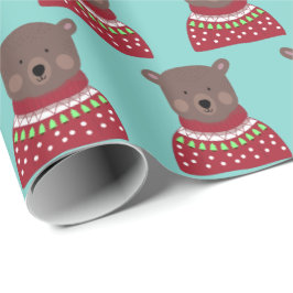 Weihnachtsbär Geschenkpapier