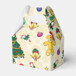 Weihnachtsbär, Glocken und Baum Geschenkschachtel