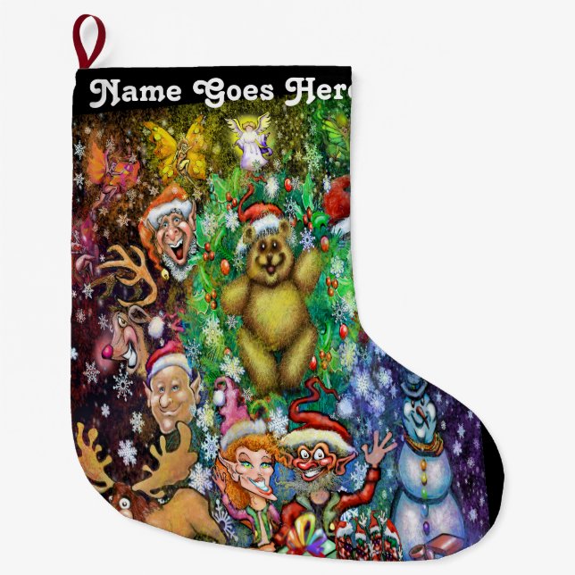 Weihnachtsbär Großer Weihnachtsstrumpf (Vorderseite)