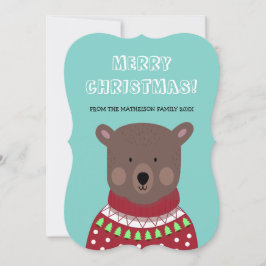Weihnachtsbär Grußkarte Feiertagskarte