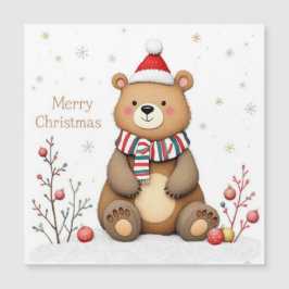 Weihnachtsbär Magnetkarte