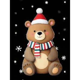 Weihnachtsbär Magnetkarte
