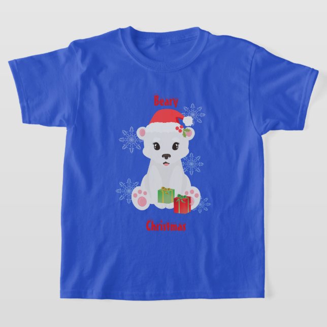 Weihnachtsbär mit Geschenken T - Shirt (Ablage )