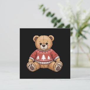 Weihnachtsbär Niedlicher Weihnachtsgeschenk Feiertagskarte