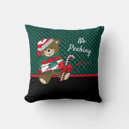 Weihnachtsbär Nr Pinkeln Grün Kariert Personalisie Kissen
