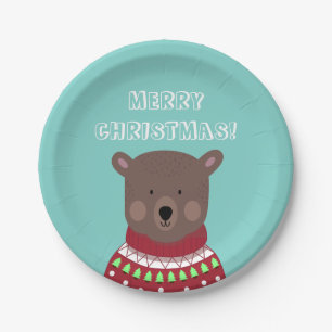Weihnachtsbär Pappteller