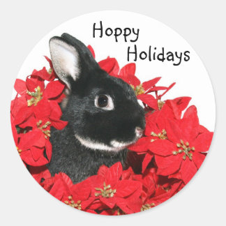Weihnachtsbär Runder Aufkleber