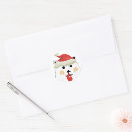 Weihnachtsbär Runder Aufkleber