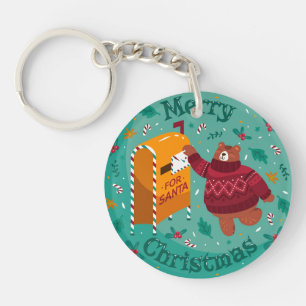 Weihnachtsbär Schlüsselanhänger