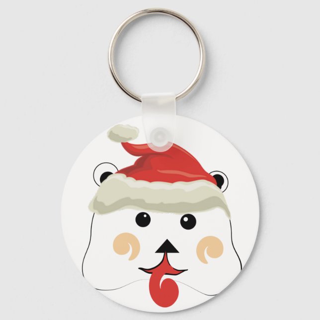 Weihnachtsbär Schlüsselanhänger (Vorderseite)