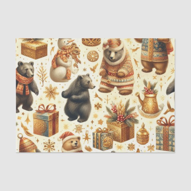 Weihnachtsbär Seidenpapier (Vorderseite)