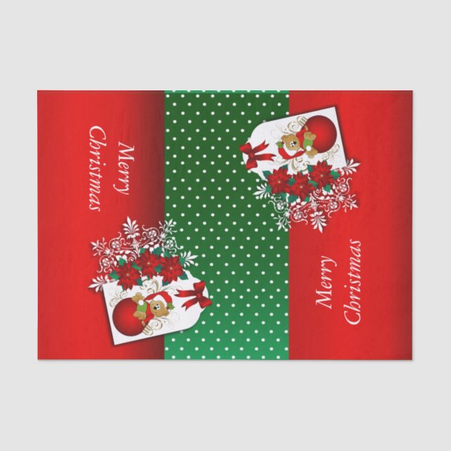 Weihnachtsbär Seidenpapier (Vorderseite)