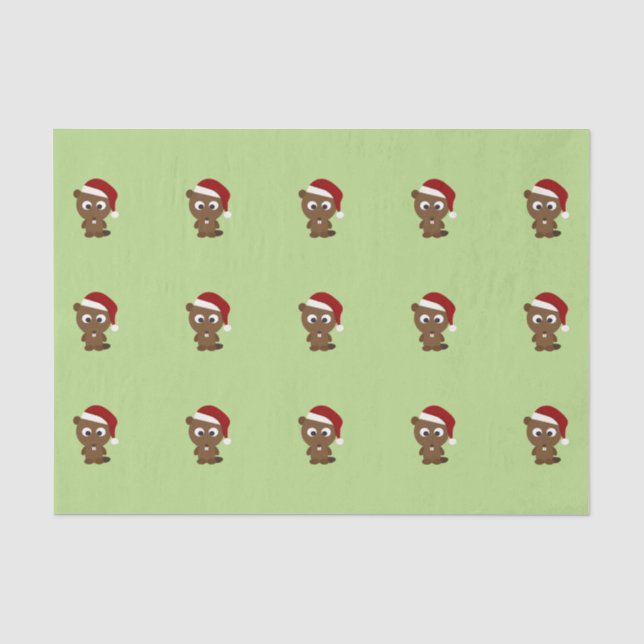 Weihnachtsbär Seidenpapier (Vorderseite)