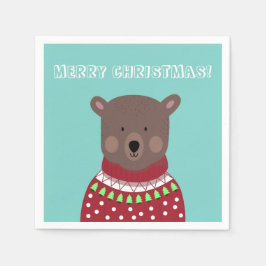 Weihnachtsbär Serviette