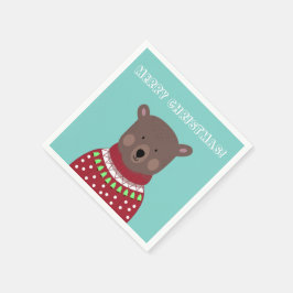 Weihnachtsbär Serviette