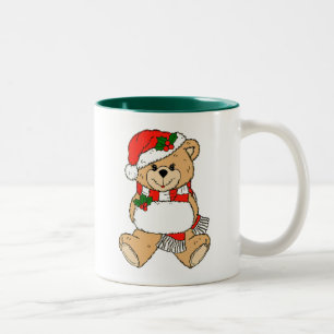 Weihnachtsbär-Tasse Zweifarbige Tasse