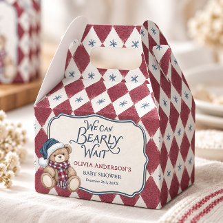 Weihnachtsbär Vorzeigebub Baby Shower Geschenkschachtel