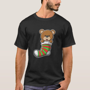 Weihnachtsbärbild im Weihnachtsgebirge Strumpf T-Shirt
