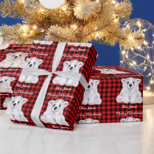 Weihnachtsbärchen, Weißbärenkuchen Geschenkpapier