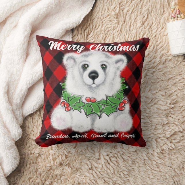Weihnachtsbärchen, Weißbärenkuchen Kissen (Decke)
