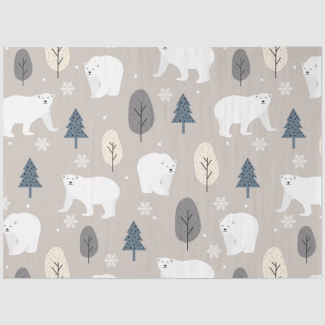 Weihnachtsbären der Serie Design 3 Seidenpapier (Vorderseite)