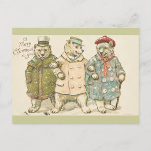 Weihnachtsbären Feiertagspostkarte