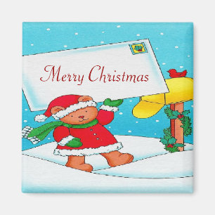 Weihnachtsbären Post - Square Magnet