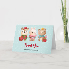 Weihnachtsbären - Rentierbär & Kaninchen Vielen Da Karte