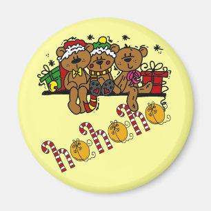 Weihnachtsbären und Jingle Bells Magnet