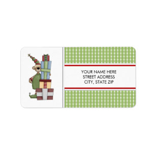 Weihnachtsbärenadresse Mailing Labels Adressaufkleber