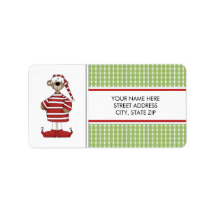 Weihnachtsbärenadresse Mailing Labels Adressaufkleber