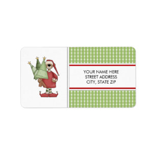 Weihnachtsbärenadresse Mailing Labels Adressaufkleber
