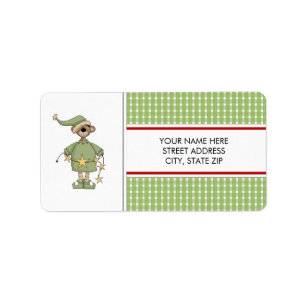 Weihnachtsbärenadresse Mailing Labels Adressaufkleber