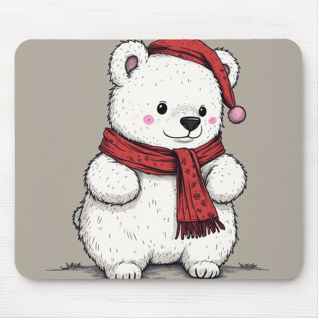 Weihnachtsbärenmäuse Pad Mousepad (Vorne)